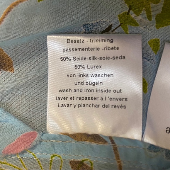 Max Volmary Diamonds & Pearls blouse.Blue, size 12 - Picture 6 of 8